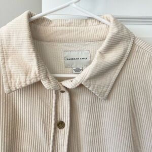 American Eagle Cropped Corduroy Button Up Jacket